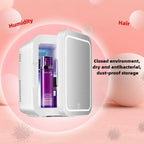 4L Mini Refrigerator Car Cosmetics Skincare LED Mirror Household Refrigerator Small Freezer Refrigeration Noise Reduction Portal