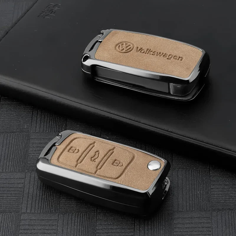 Vw Golf 5 6 Polo Passat B6 B7 Cc Skoda Jetta Universal Car Key Case Luxury Leather Key Cover Durable Secure Car Holder