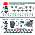110-240V 45W Self-priming Pump Garden Greenhouse Plants Micro-Irrigation Kit Rapid Insertion 0.15MM Spray Nozzle Watering System