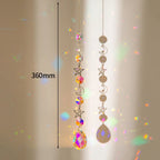 Brass Crystal Rainbow Crystal Hanging Pendants Suncatcher Moon Catcher Stained Glass Wind Chimes Home Garden Decor Kristalle
