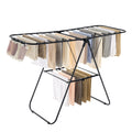 SONGMICS Clothes Drying Rack, with Sock Clips, Metal Laundry Rack, Foldable, Space-Saving, Free-Standing Airer