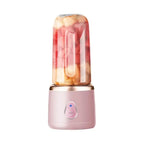 Portable Juicer for Shakes Smoothies Rechargeable USB 400ML Traveling Fruit Juicer Double Cup Fruit Blender Juicer Cup