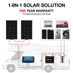 DOKIO 18V 100W/200W/400W Flexible Solar Panels Waterproof Monocrystall