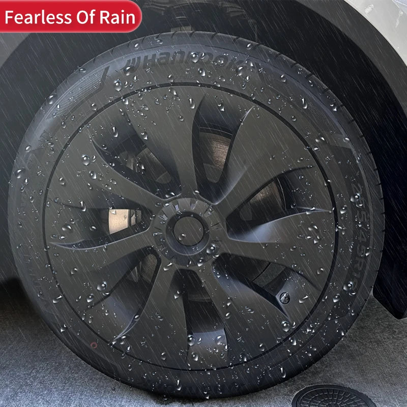 4PCS HubCap  For Tesla Model Y 19 Inch Performance Wheel Caps Automobile Replacemen Hub cap Full Rim Cover Accessories 2018-2024