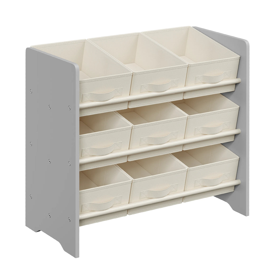 Petit meuble de rangement, avec Boîtes de Rangement en Tissu Non-tissé, pour Chambre d’Enfant, 29,5 x 62,5 x 60 cm, Vert Laurie