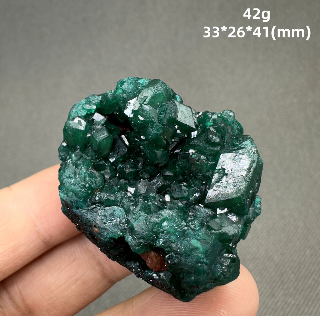 Natural Congo green Dioptase Mineral specimen + healing quartz crystals and stones rock gemstone