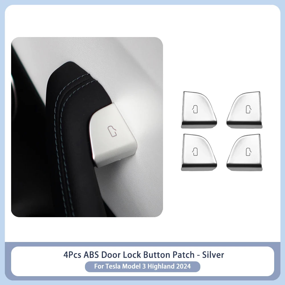 Window Switch Sticker For Tesla Model 3 Highland 2024 Door Handle Open Lift Button Cover Trim Panel ABS Car Interior Accessories