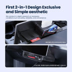 YZ Hidden Screen Storage Box For Tesla Model 3 Y Highland Juniper 2021-2025 Magnetic Magsafe Hidden Large Space Storage Box