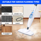 1500W Hot Steam Cleaner Handheld, 115cm Aluminum Rod, 400ml Water Tank, 4.8M Cable, 20s Fast Heating Up, 28g/min