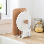 Pot Lid Holder Multi Layer Cutting Board Storage Rack Shelf Organizer Dish Drain Rack Kitchen Storage Accessories Space Saving
