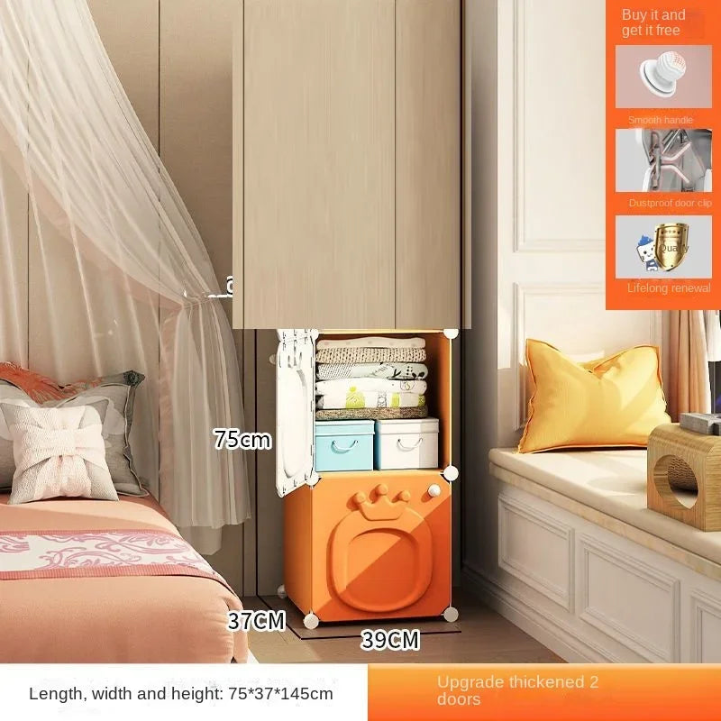 Partitions Bedroom Folding Economic Designer Wardrobe Modern Space Saving Clothes Cabinets Simple Dressers Cube Hotel Furniture