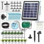 2W/6V Solar Automatic Drip Irrigation Kit With Built-in 1800MAH Battery, For DIY Watering Device For Potted Plants Garden Decora