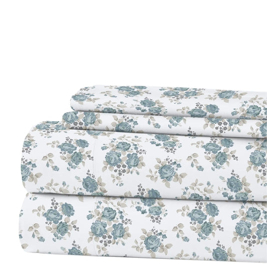Printed 4-Piece Adult Sheet Set, King
