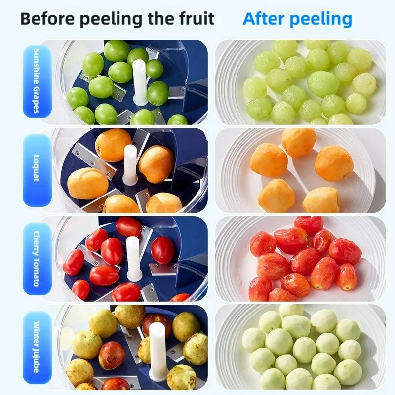 TINSOL New Electric Grape Peeler Automatic Mini Fruit Peeling Tool Smart Vegetable & Fruit Peeler Kitchen Peeling Wonder