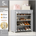 5/7/10-Layer Shoe Rack Large Dustproof Shoes Storage Hanger with Cover Simple Capacity Space-saving Shoes Cabinet Home Organizer