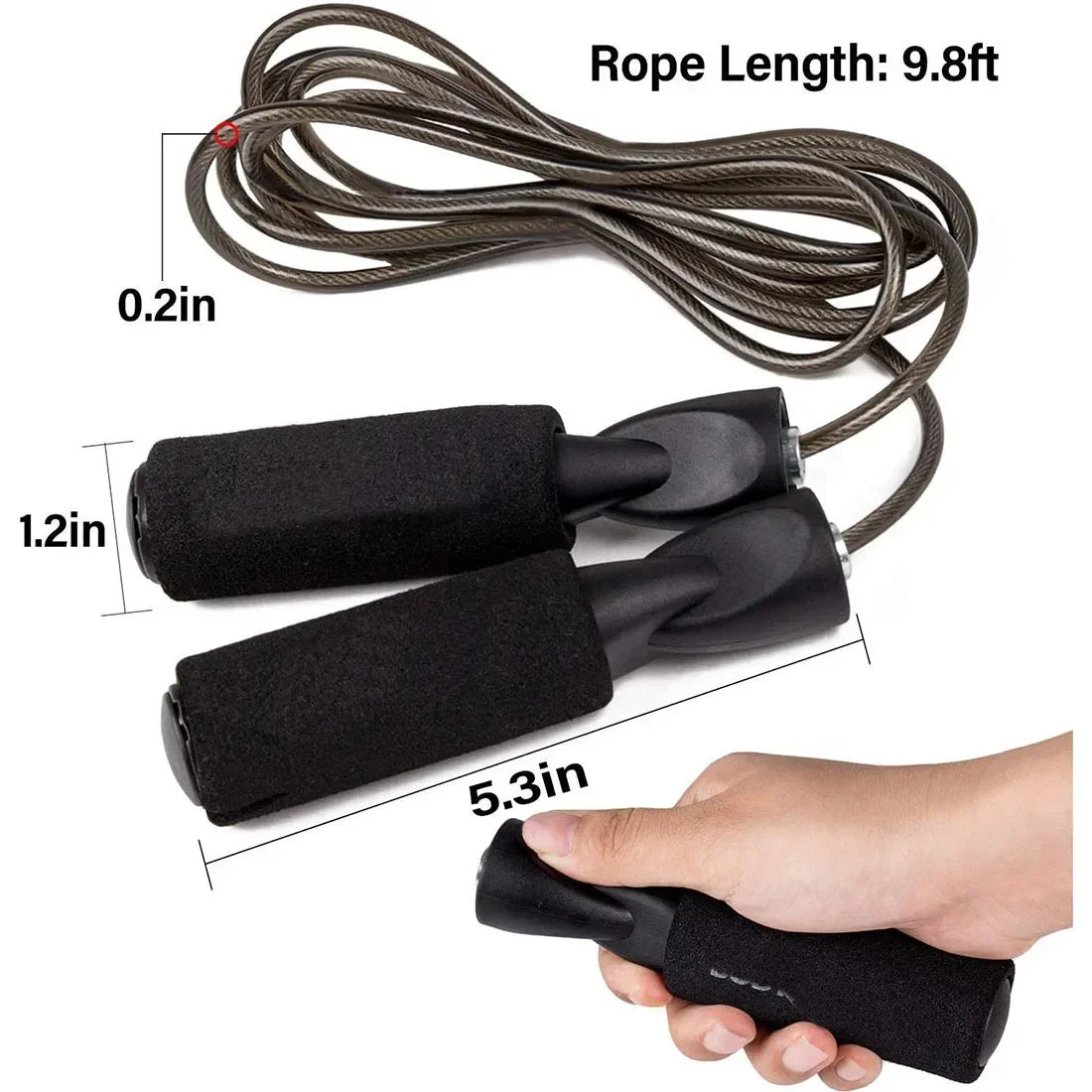 Adjustable Steel Wire Jump Rope - Speed Skipping Workout Fitness for Kids & Adults | AlluCanFind