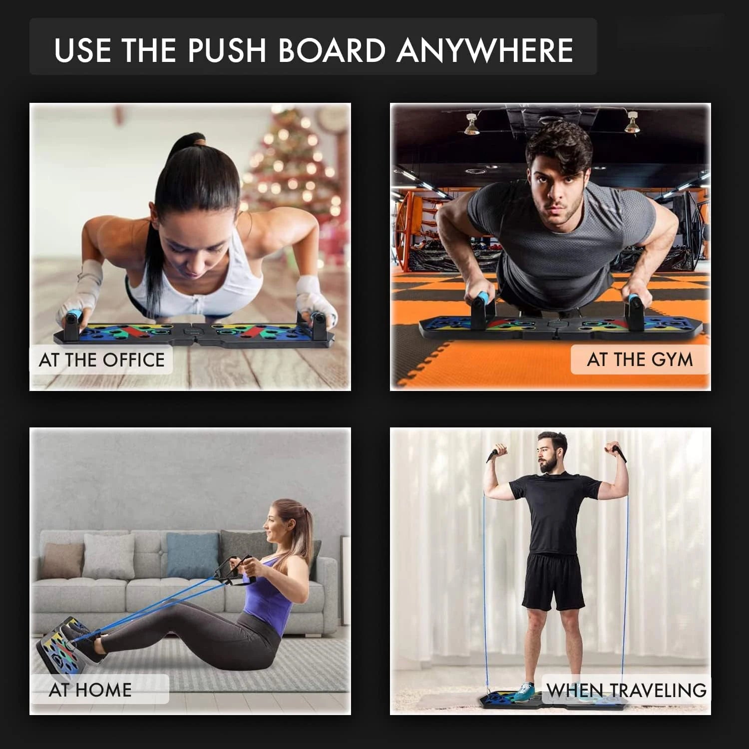 Portable Push-Up Board Set - Multifunctional Fitness Equipment for Full Body Training | AlluCanFind