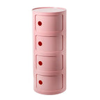Creative Bedroom Bedside Table Modern Minimalist Round Storage Small Cabinet Large Capacity Plastic Side Cabinet