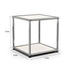 Storage Cabinet Storage Shelf Stainless Steel Metal Board Living Room Cabinet Sideboard Cabinet Modular Furniture-No Keys