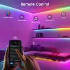 Tuya Smart WiFi Switch WS2811 COB RGBIC RGB LED Strip Light 12V Power Adapter Plug Dimmable Lamp LED Tape for Room Kitchen Decor