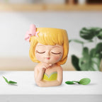 Face Planters Pots Tabletop Decorative Decor Flower Vase Statue Fairy Flowerpot for Cafe Kitchen Drawing Room Bedroom Office