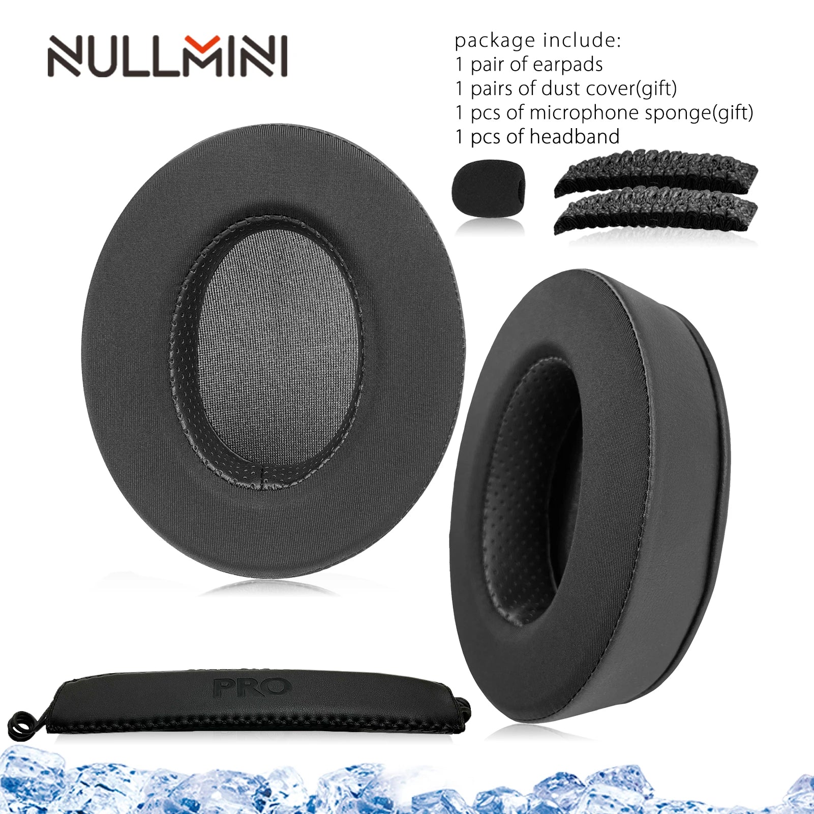 NullMini Replacement Earpads For Logitech G Pro X Headphone Cooling Gel Earmuffs Ear Cover Headband HeadBeam