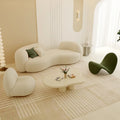 (VIP1) Cream style sofa modern simple living room small apartment reception lounge area fabric sofa