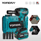YOFIDRA 1000N.m Brushless Electric Impact Wrench 1/2" Cordless Rechargeable Socket Screwdriver Power Tool For Makita Battery Pin