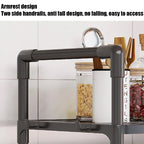 2/3 Floor Kitchen Microwave Rack, Desktop Oven and Toaster Storage Rack, With Hooks to Save Space, Kitchen Storage Rack