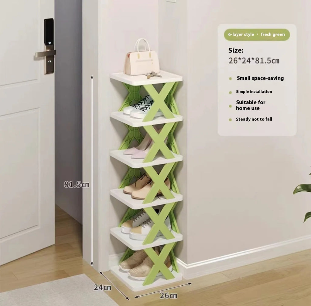 Multi Layer Simple Shoes Shelf 3/6/9tier New Folding Shoe Rack Color Cabinet Multi-Folding Space-Saving Diy Home Organizer Shelf