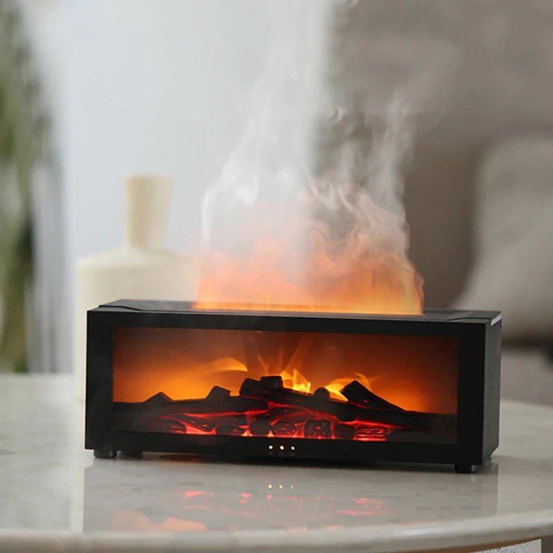 Creative Fireplace Air Humidifier & Essential Oil Diffuser with LED & Remote