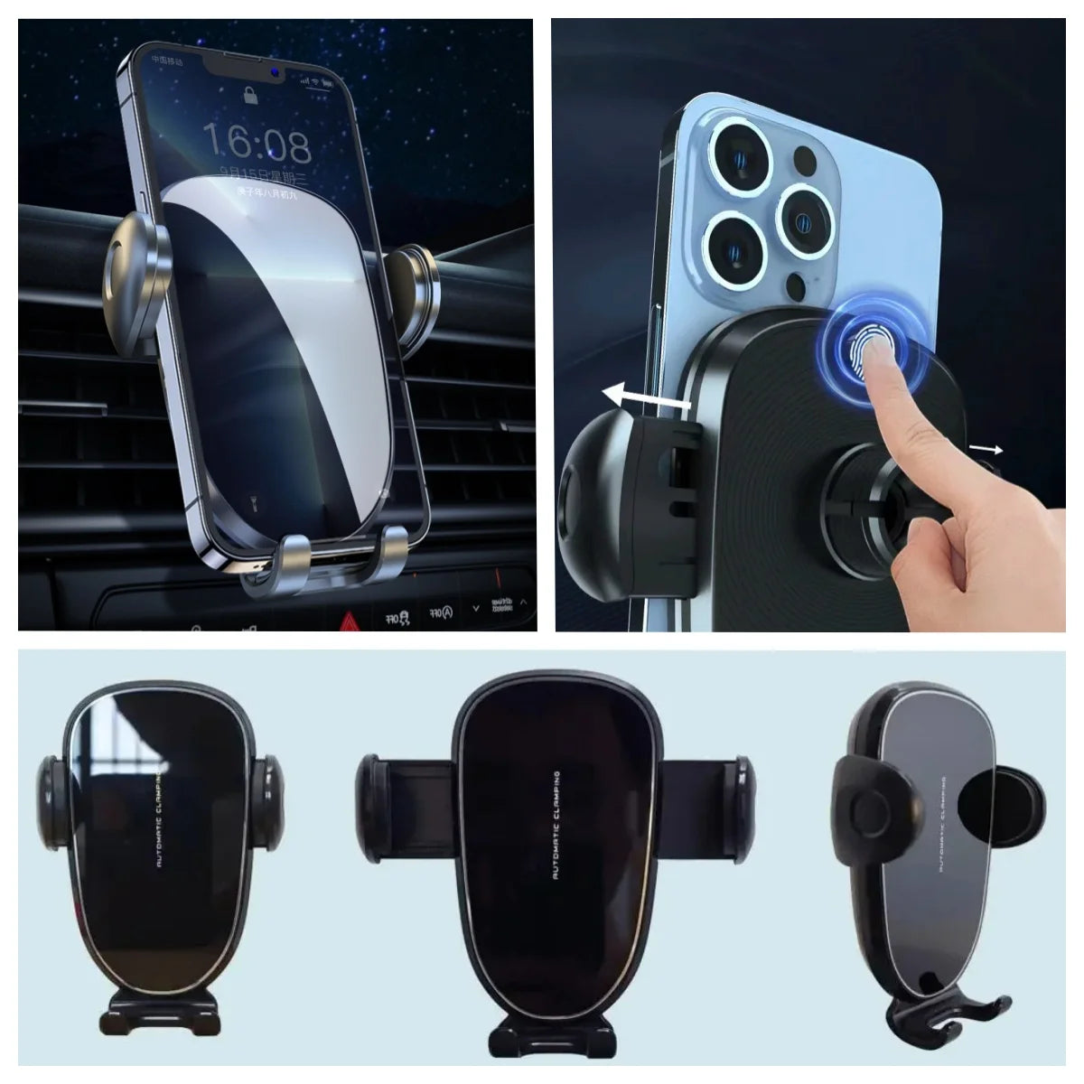 Car Cell Phone Holder Wireless Charger Strong Rotatable For Kia EV6 2021-2024 Mobile Support For Car Auto Interior Accessories