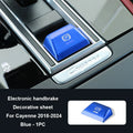 Car Handbrake Parking P Button Sequins Decoration Cover Trim For Porsche Cayenne Panamera 2017-2024 Macan 2014-2021 Accessories