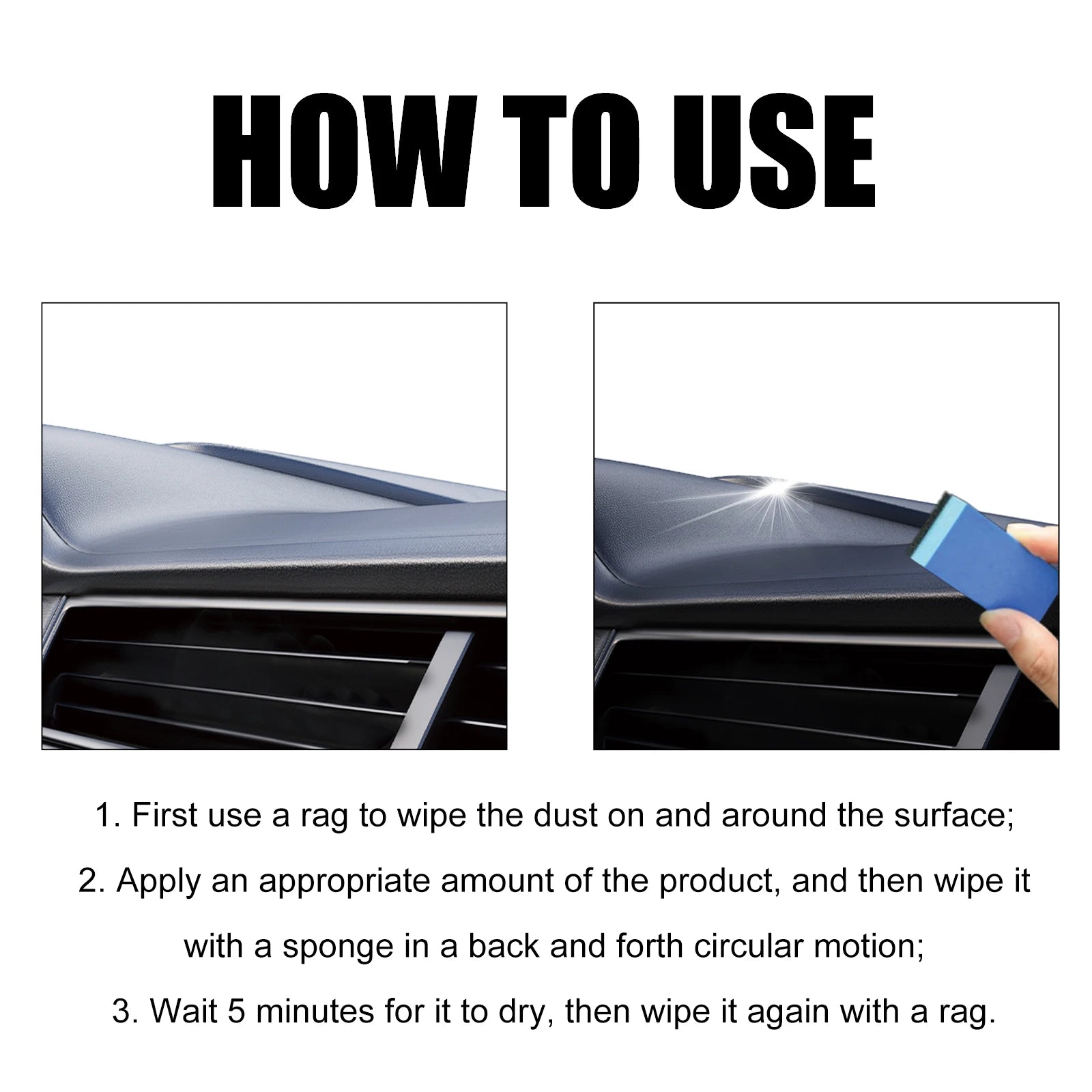 Homonth 1Set Car Plastic Restorer Polish Leather Cleaner Spray Back To Black Gloss Interior Plastic Renovator Car Accessorie