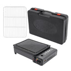 Portable Butane Gas Grill Camping BBQ Grills with Storage Box Indoor Tabletop Stove With Barbecue Kit Home Travel Accessories
