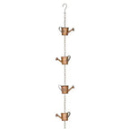Creative Birds On Cups Metal Rain Chain Lotus/Bird/Butterfly Rain Catcher For Gutter Roof Decoration Outdoor Decor Rain Chain