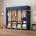 Portable Closet Large Household Multi-laye Economy Fabric Wardrobe Dustproof Rental Room Single Person Closet Clothes Organizer