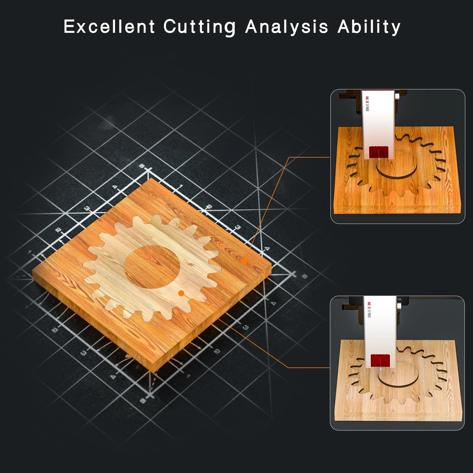 NEJE Engraving Module Engraving Machine Wood Marking Cutting Tool Air Assist