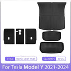 TPE for Tesla Model Y Floor Mats 2024 2023 2022 2021 All Weather Full Set Cargo Liners 3D TPE Odorless Floor Mat Trunk Frunk Mat