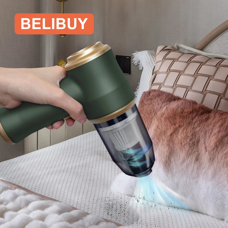 BELIBUY Portable Home and Car Vacuum Cleaner High Power Cleaner Carpet Office Car Powerful Small Vacuum Cleaner Cleaning machine