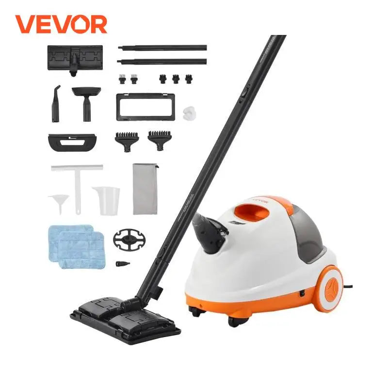 VEVOR Steam Cleaner Multipurpose Powerful Steamer w/ 84.55oz Tank and Portable Handle for Grout Tile Floors Appliances Home&Car
