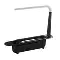 Kitchen Telescopic Sink Organizer Rack Telescopic Faucet Organizer for Soap Towel Sponge Storage Adjustable Shelf Storage Rack