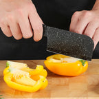18pcs Kitchen Knives Set Stainless Steel Meat Cleaver Household Chef's Knife Steak Knife Kitchen Scissors Knife Sharpener