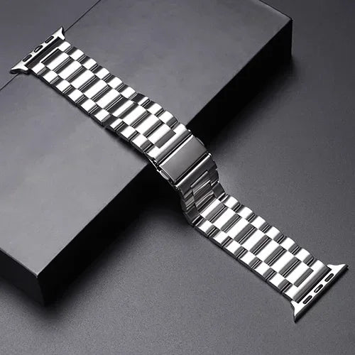 Stainless Steel Apple Watch Band - Metal Bracelet for 38-49mm Series 4-Ultra 2 | AlluCanFind