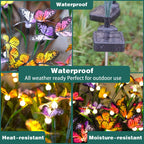 Butterfly Solar Garden Light Swaying Firefly Light 8 Modes Outside Solar Lamp Gift Yard Patio Pathway Outdoor Wedding Decoration