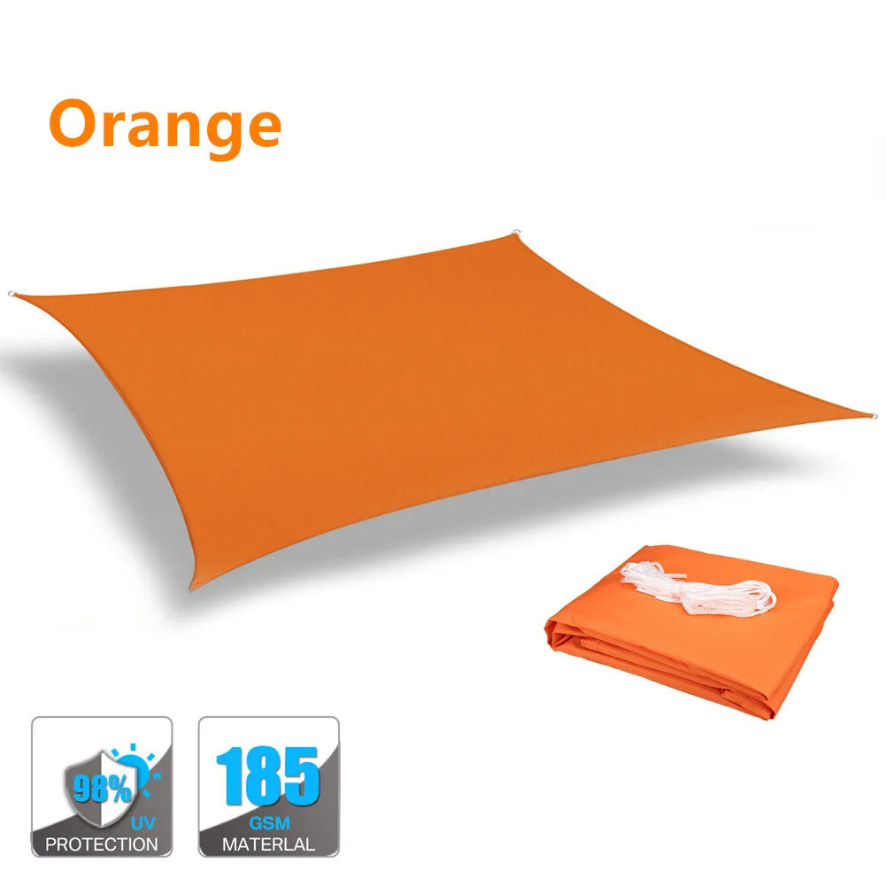 98%UV Block Water Resistant Shade Sail Sun Sail Shelter Canopy Pool Rectangle Square 4x3m/3x2M For Garden Terrace
