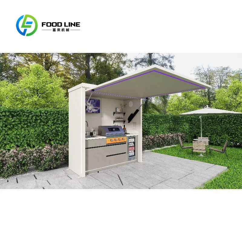 Customized Modular Stainless Steel Outdoor Kitchen Cabinet Waterproof Durable Easily Assembled for Family Backyard Barbecue