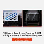 YZ Tempered Glass Film Protector For Tesla Model Y Juniper  Model 3 Highland 2024 2025 Rear Row Center Control Screen Protective