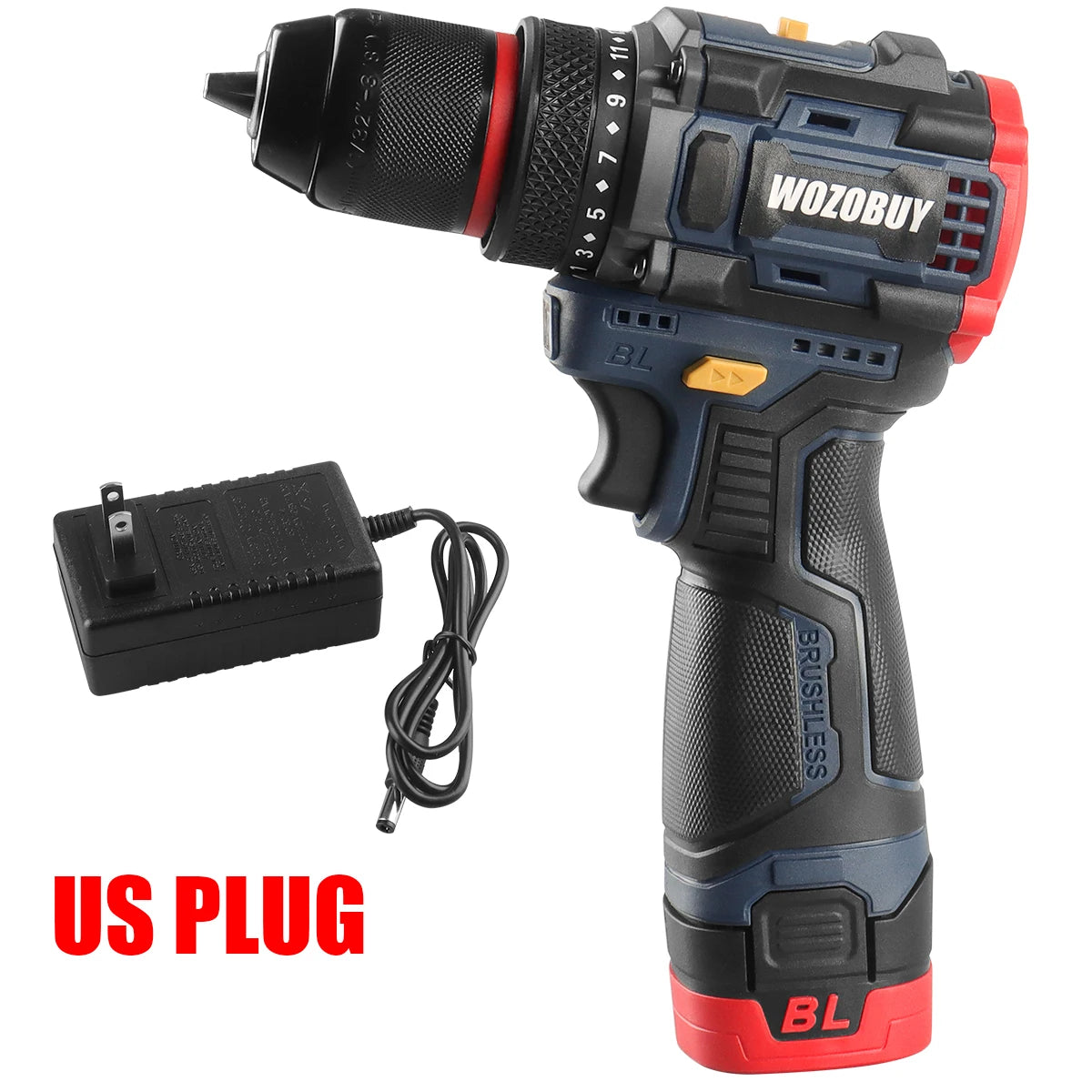 16.8V/21V Cordless Drill ,10MM 3/8'' Keyless Chuck,1.3Ah Li-Ion Battery,2 Variable Speed for assembling, repairing and DIY