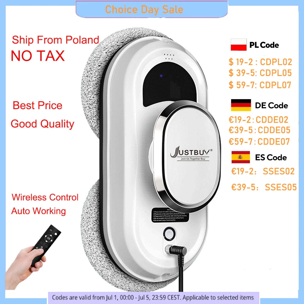 Window Robot Vacuum Cleaner Cleaning Electric Glass limpiacristales Remote Control Machine